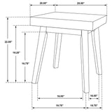 Westerly Walnut Square Wood End Table with Diamond Parquet by Coaster at Eve Furniture