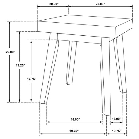 Westerly Walnut Square Wood End Table with Diamond Parquet by Coaster at Eve Furniture