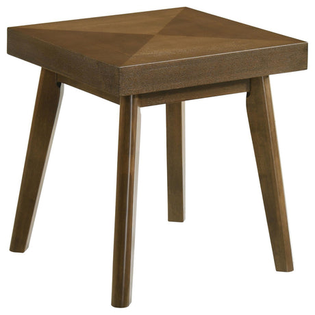Westerly Walnut Square Wood End Table with Diamond Parquet by Coaster at Eve Furniture