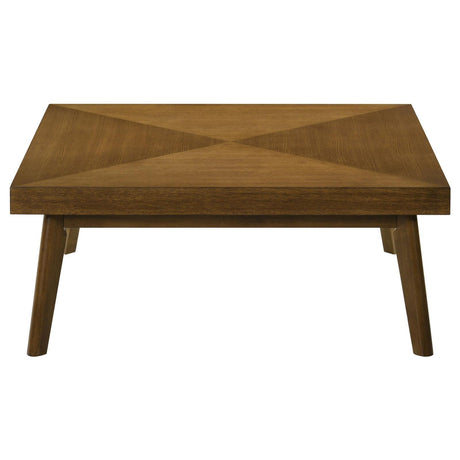 Westerly Square Wood Coffee Table with Diamond Parquet Walnut by Coaster at Eve Furniture
