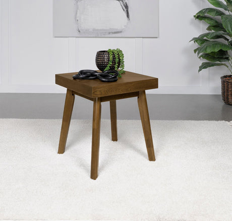 Westerly Walnut Square Wood End Table with Diamond Parquet by Coaster at Eve Furniture