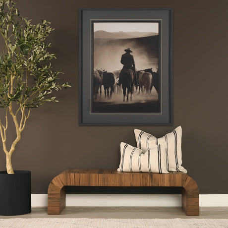Western Horse Drive by Andreas Magnusson Textured FramedPhoto Print Matted under Glass by Mercana at Eve Furniture