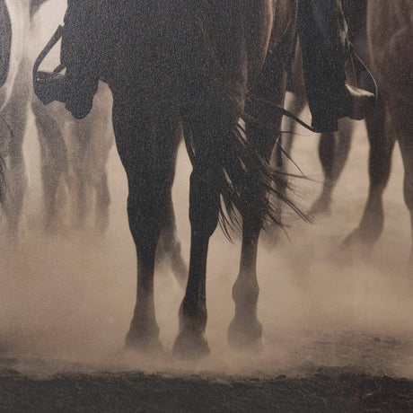 Western Horse Drive by Andreas Magnusson Textured FramedPhoto Print Matted under Glass by Mercana at Eve Furniture