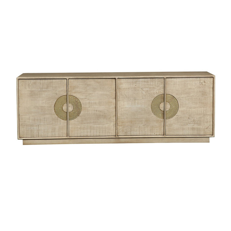 Westhaven Tan/Gold Four-Door Sideboard by Crestview at Eve Furniture