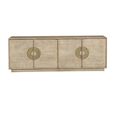 Westhaven Tan/Gold Four-Door Sideboard by Crestview at Eve Furniture