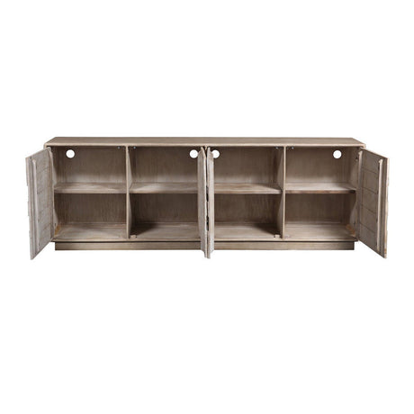Westhaven Tan/Gold Four-Door Sideboard by Crestview at Eve Furniture