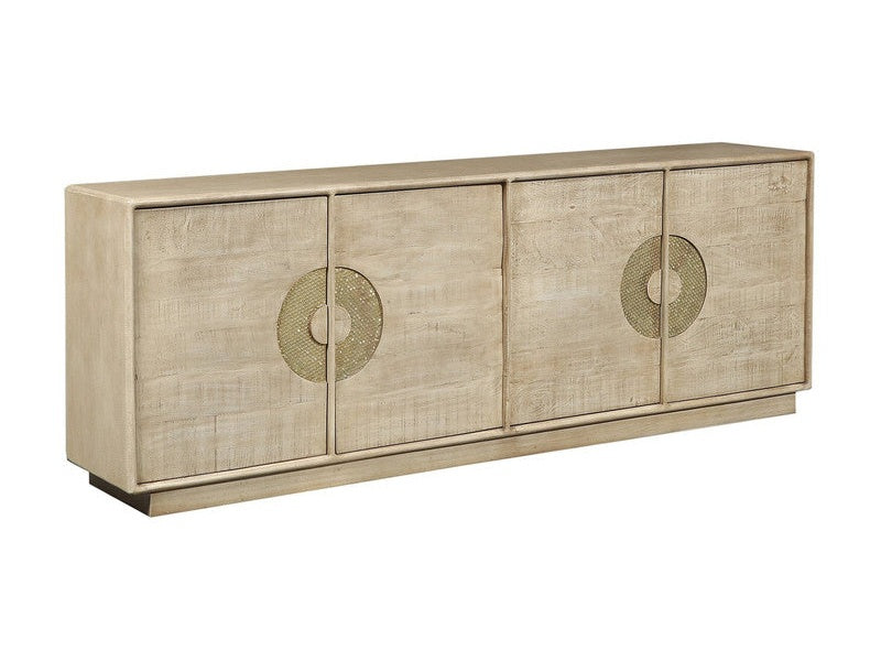 Westhaven Tan/Gold Four-Door Sideboard by Crestview at Eve Furniture