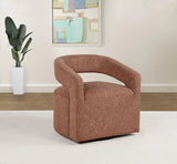 Westhill Berry Boucle Upholstered Swivel Accent Chair by Coaster at Eve Furniture