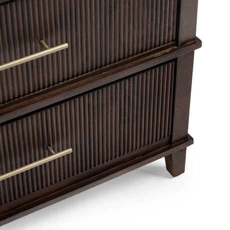 Westlake Auburn Walnut 2 Drawer Nightstand by Classic Home at Eve Furniture