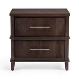 Westlake Auburn Walnut 2 Drawer Nightstand by Classic Home at Eve Furniture