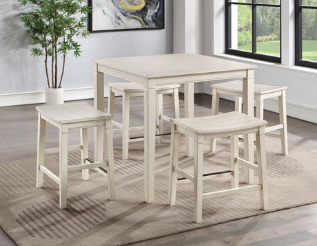 Westlake Cream 5-Piece Counter Height Dining Set by Steve Silver at Eve Furniture