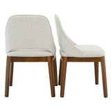 Weston Dining Chair Set of 2 - Beige Linen by Ashcroft Imports at Eve Furniture