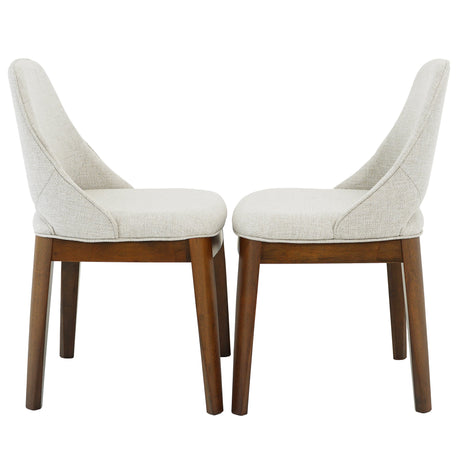 Weston Dining Chair Set of 2 - Beige Linen by Ashcroft Imports at Eve Furniture