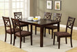 Weston Espresso 7 Pc. Dining Table Set by Furniture of America at Eve Furniture