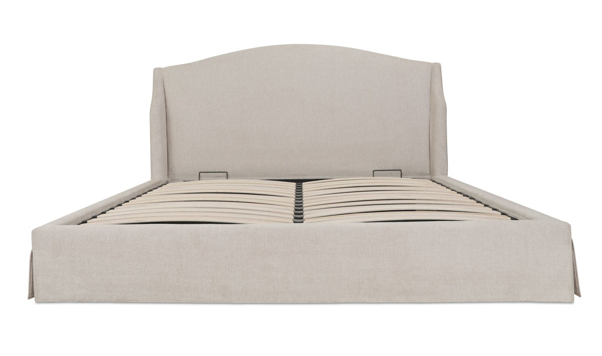 Weston King Storage Bed Cream by Moe's Home at Eve Furniture