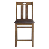 Weston Medium Brown 5-Piece Counter Height Set by Homelegance at Eve Furniture