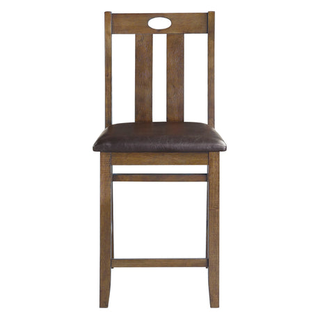 Weston Medium Brown 5-Piece Counter Height Set by Homelegance at Eve Furniture