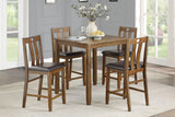 Weston Medium Brown 5-Piece Counter Height Set by Homelegance at Eve Furniture