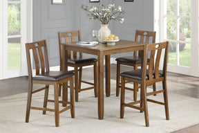 Weston Medium Brown 5-Piece Counter Height Set by Homelegance at Eve Furniture