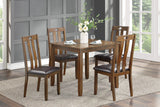 Weston Medium Brown 5-Piece Dining Set by Homelegance at Eve Furniture