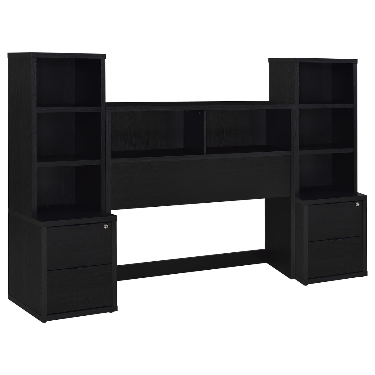 Westpark Black 3-Piece Full Bedroom Set Bookcase Headboard