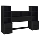 Westpark Black 3-Piece Full Bedroom Set Bookcase Headboard