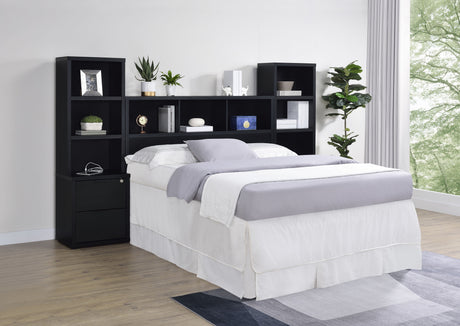 Westpark Black 3-Piece Queen Bedroom Set Bookcase Headboard by Coaster at Eve Furniture