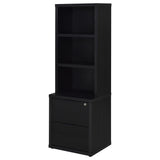 Westpark Black 3-Piece Twin Bedroom Set Bookcase Headboard by Coaster at Eve Furniture