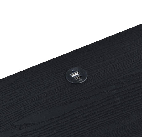 Westpark Black Nightstand with LED Lights and USB Ports by Coaster at Eve Furniture