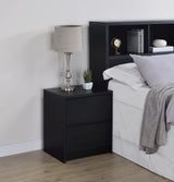 Westpark Black Nightstand with LED Lights and USB Ports by Coaster at Eve Furniture