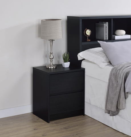 Westpark Black Nightstand with LED Lights and USB Ports by Coaster at Eve Furniture