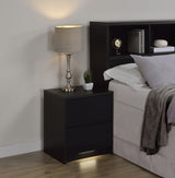 Westpark Black Nightstand with LED Lights and USB Ports by Coaster at Eve Furniture