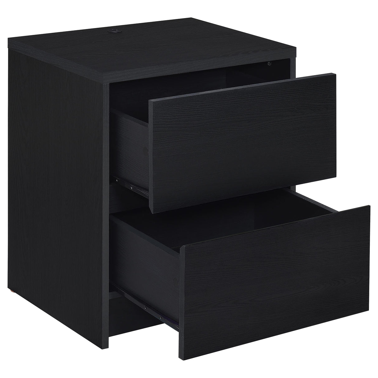 Westpark Black Nightstand with LED Lights and USB Ports by Coaster at Eve Furniture