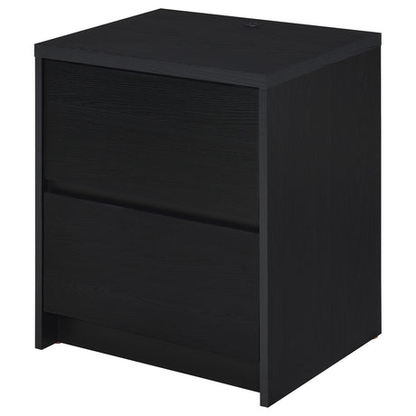 Westpark Black Nightstand with LED Lights and USB Ports by Coaster at Eve Furniture