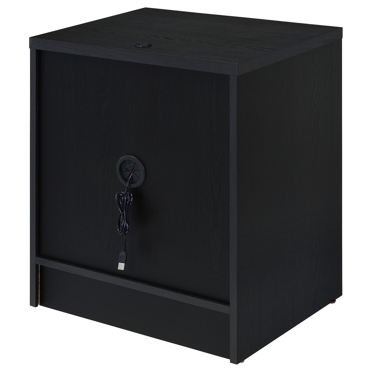 Westpark Black Nightstand with LED Lights and USB Ports by Coaster at Eve Furniture