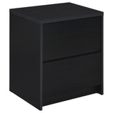 Westpark Black Nightstand with LED Lights and USB Ports by Coaster at Eve Furniture