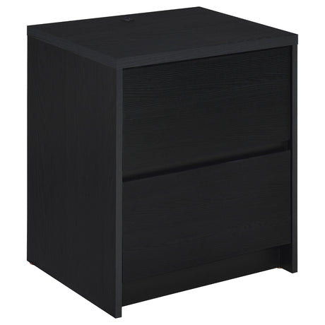 Westpark Black Nightstand with LED Lights and USB Ports by Coaster at Eve Furniture