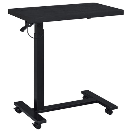 Westpark Black Pneumatic Adjustable C-Shape Side Table with Casters by Coaster at Eve Furniture