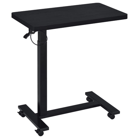 Westpark Black Pneumatic Adjustable C-Shape Side Table with Casters by Coaster at Eve Furniture