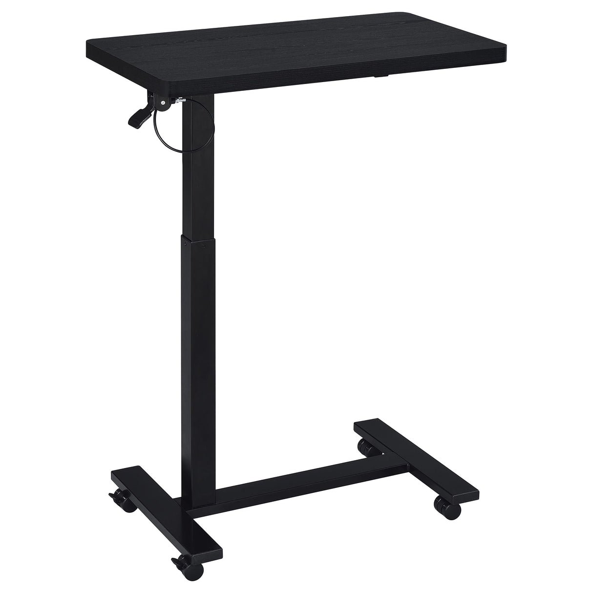 Westpark Black Pneumatic Adjustable C-Shape Side Table with Casters by Coaster at Eve Furniture