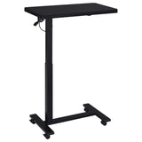 Westpark Black Pneumatic Adjustable C-Shape Side Table with Casters by Coaster at Eve Furniture