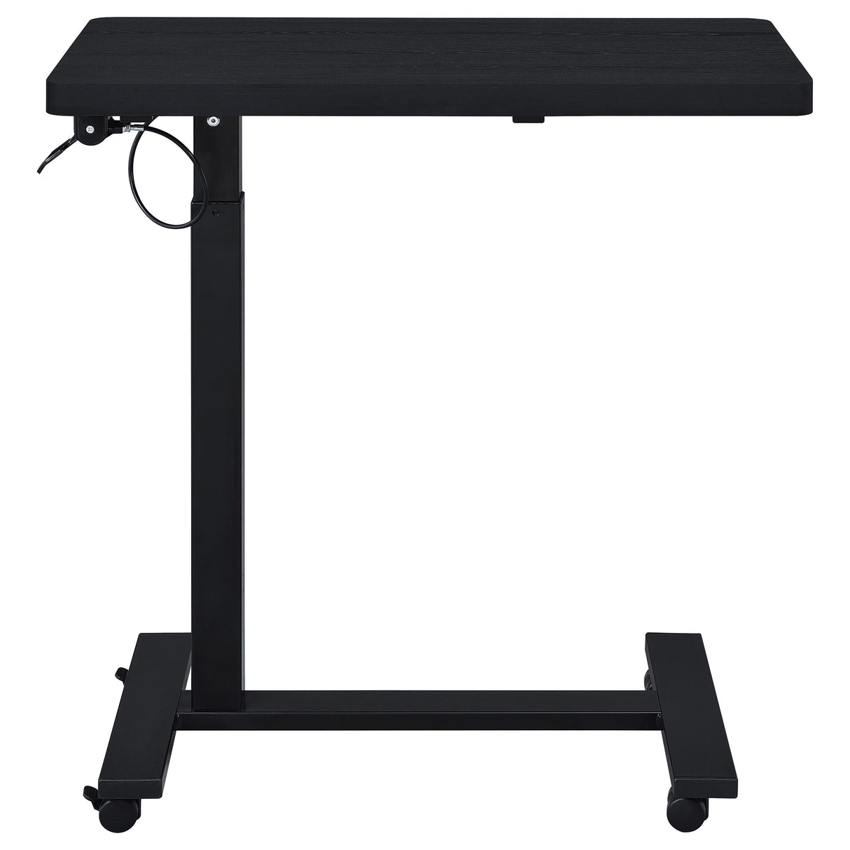 Westpark Black Pneumatic Adjustable C-Shape Side Table with Casters by Coaster at Eve Furniture