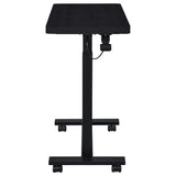 Westpark Black Pneumatic Adjustable C-Shape Side Table with Casters by Coaster at Eve Furniture