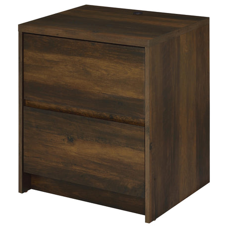 Westpark Dark Pine Nightstand with LED Lights and USB Ports by Coaster at Eve Furniture