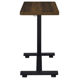 Westpark Dark Pine Pneumatic Adjustable C-Shape Side Table with Casters by Coaster at Eve Furniture