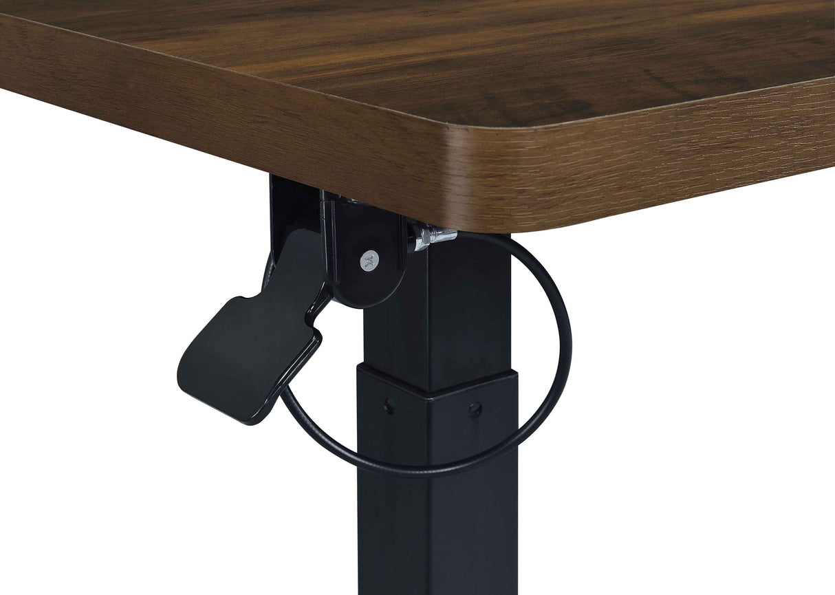 Westpark Dark Pine Pneumatic Adjustable C-Shape Side Table with Casters by Coaster at Eve Furniture