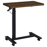 Westpark Dark Pine Pneumatic Adjustable C-Shape Side Table with Casters by Coaster at Eve Furniture