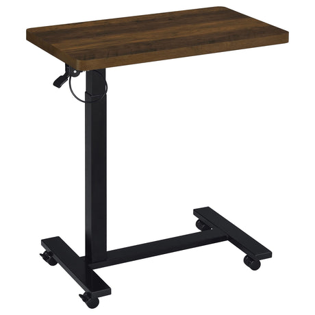 Westpark Dark Pine Pneumatic Adjustable C-Shape Side Table with Casters by Coaster at Eve Furniture