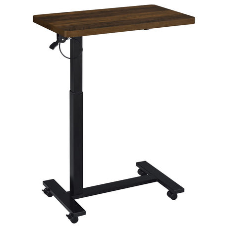 Westpark Dark Pine Pneumatic Adjustable C-Shape Side Table with Casters by Coaster at Eve Furniture