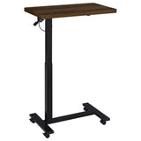 Westpark Dark Pine Pneumatic Adjustable C-Shape Side Table with Casters by Coaster at Eve Furniture